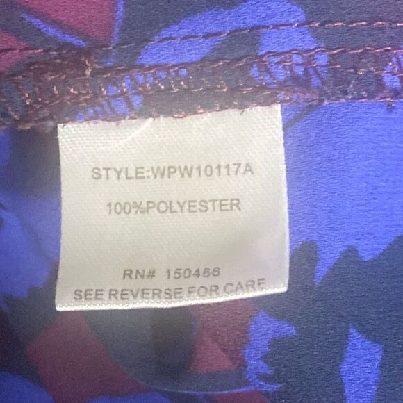41 Hawthorn Wm’s Multicolor Floral V-Neck Cut Out Back Long Sleeve Blouse Sz 3X - Picture 7 of 7